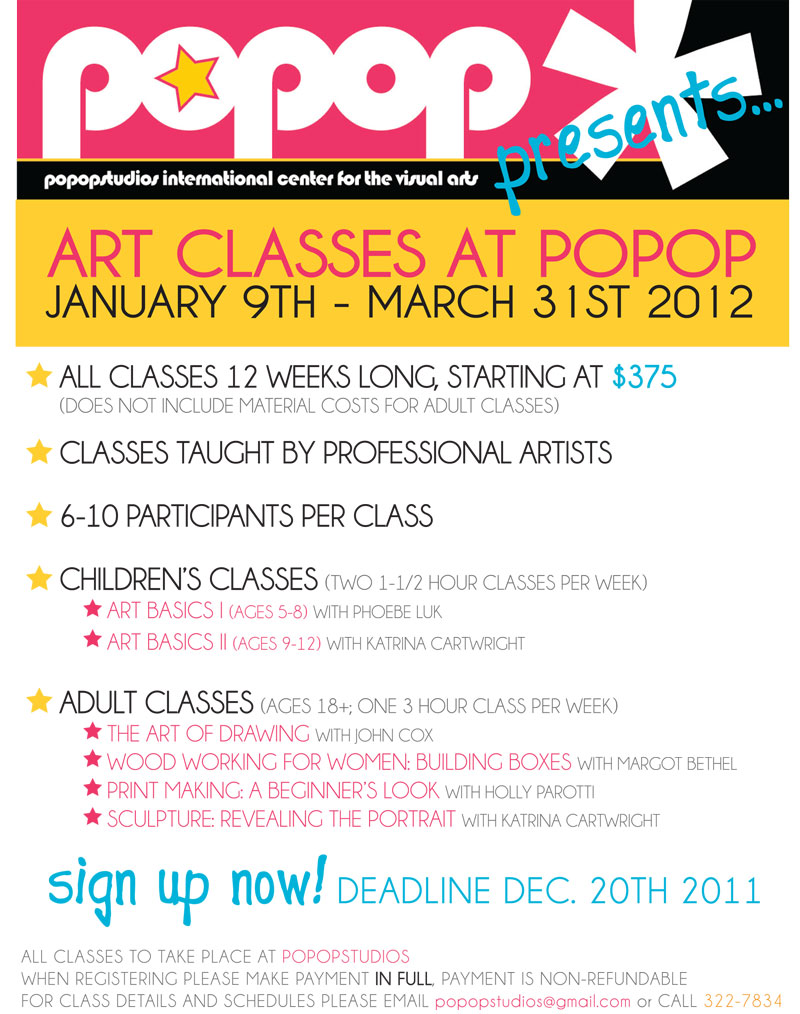 Art Classes At Popop: Register By Dec. 31